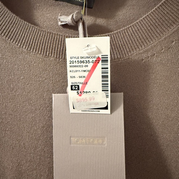 Tom Ford Men's Beige Crewneck Sweater - Picture 8 of 16